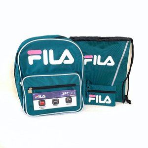 Fila 3 Piece Teal Backpack Set